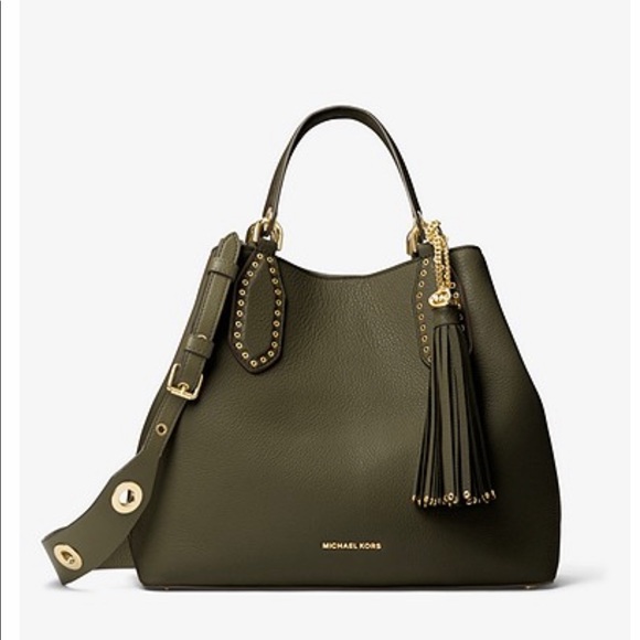 🌺MICHAEL KORS BROOKLYN LEATHER SATCHEL 🌺 - Picture 1 of 10